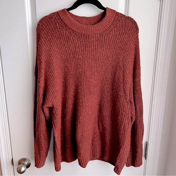 American Eagle Outfitters Sweaters - American Eagle Aerie Oversized Burnt Orange Copper Knit Sweater Size Medium M